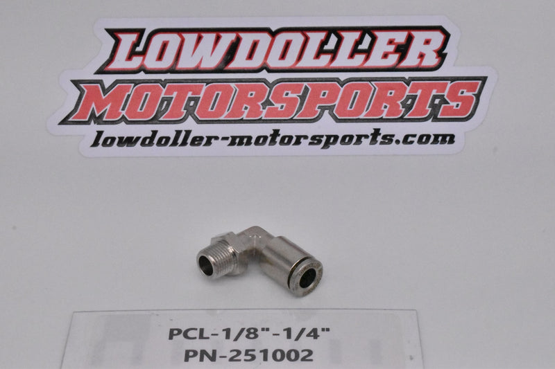 PCL-1/8"-1/4" 90° Elbow Push Lock Fittings PN: 251002