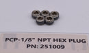 PCP -1/8" NPT Hex Plug (Pack of 5) PN:251009