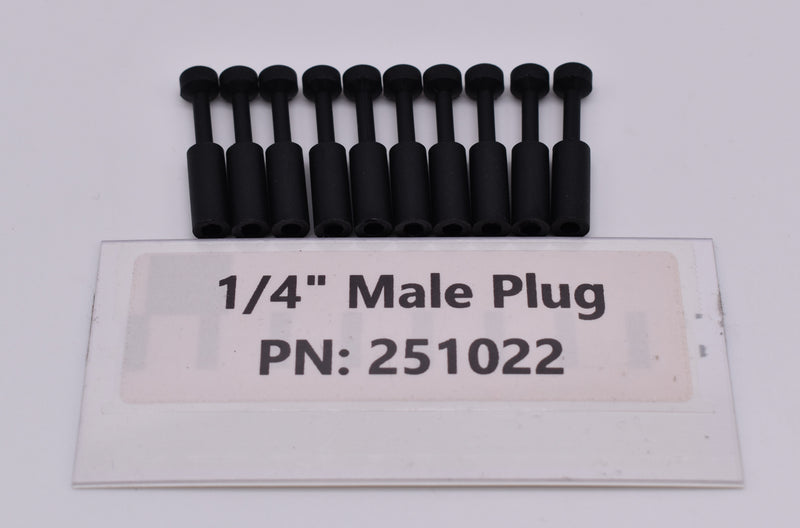 1/4" Male Push Lock Plug (Pack of 10) PN: 251022