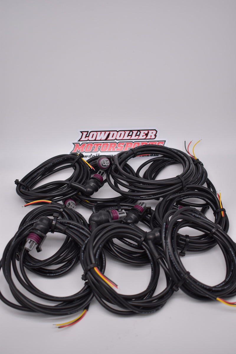 (10 pack) 6' Pre-Wired Cables with 90* Rubber Boot PN: 356609