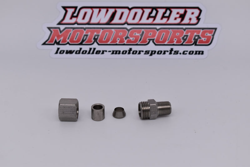 LDM- EGT-1/4" Compression Fitting to Male 1/8" NPT PN: 153316