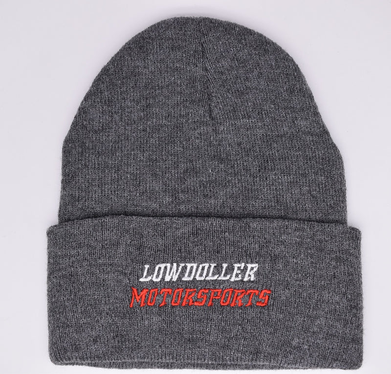 Grey Lowdoller Motorsports Beanie V1