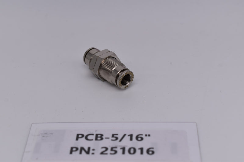 PCB-5/16" Bulkhead Push Lock Fitting PN: 251016