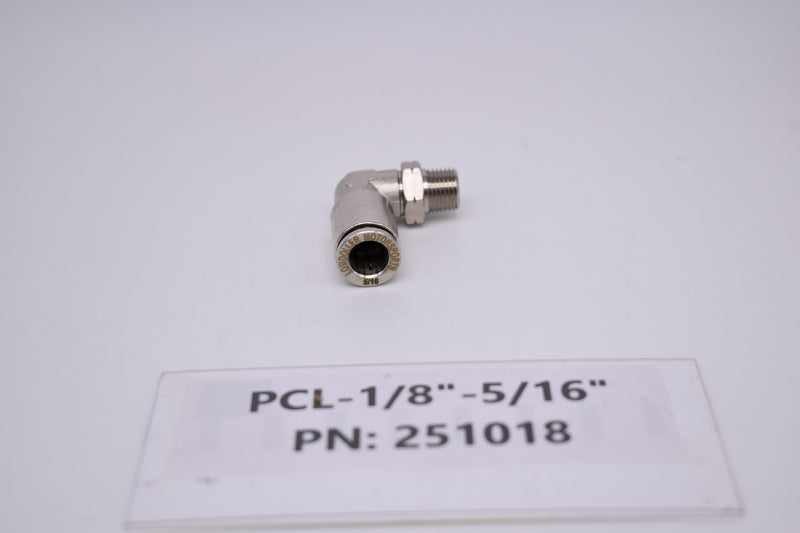 PCL-1/8"-5/16"  Elbow Push Lock Fitting PN: 251018