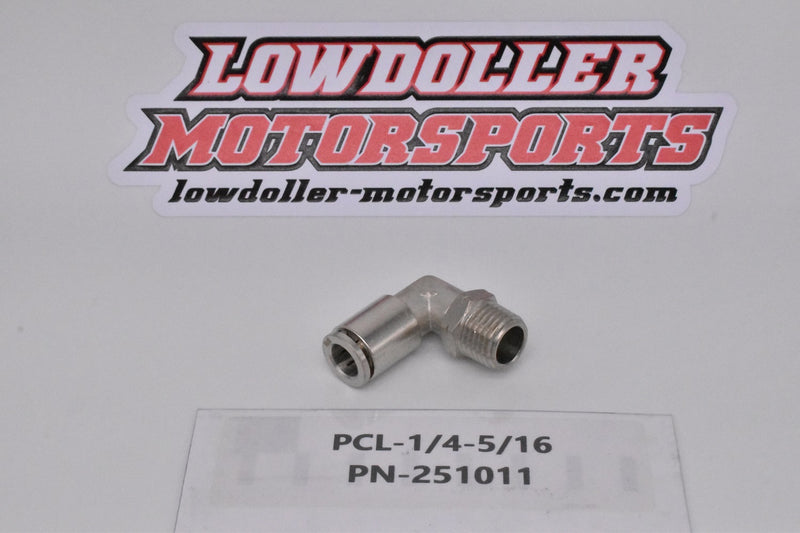 PCL-1/4"-5/16" Elbow Push Lock Fitting PN: 251011